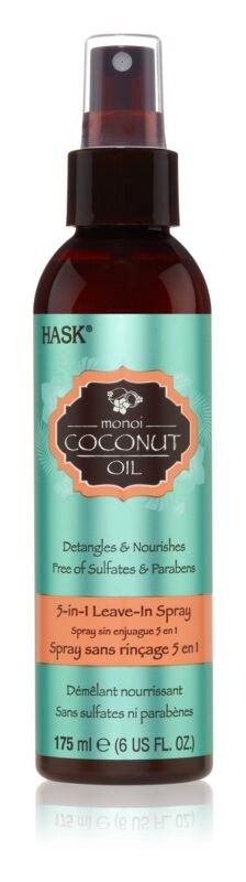 

Несмываемый спрей для придания блеска и смягчения волос HASK Monoi Coconut Oil