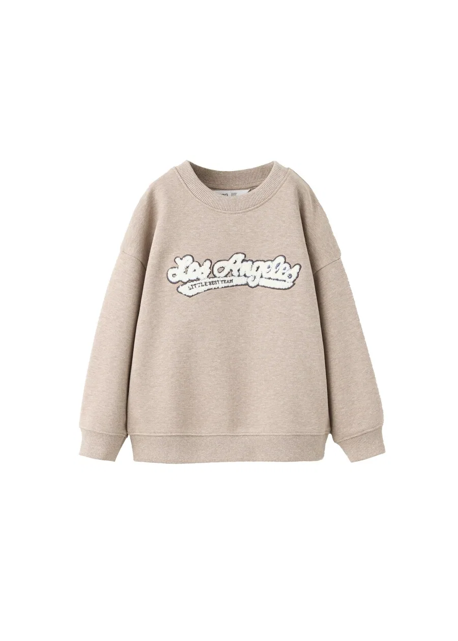 Детский свитер MANGO KIDS телесного цвета