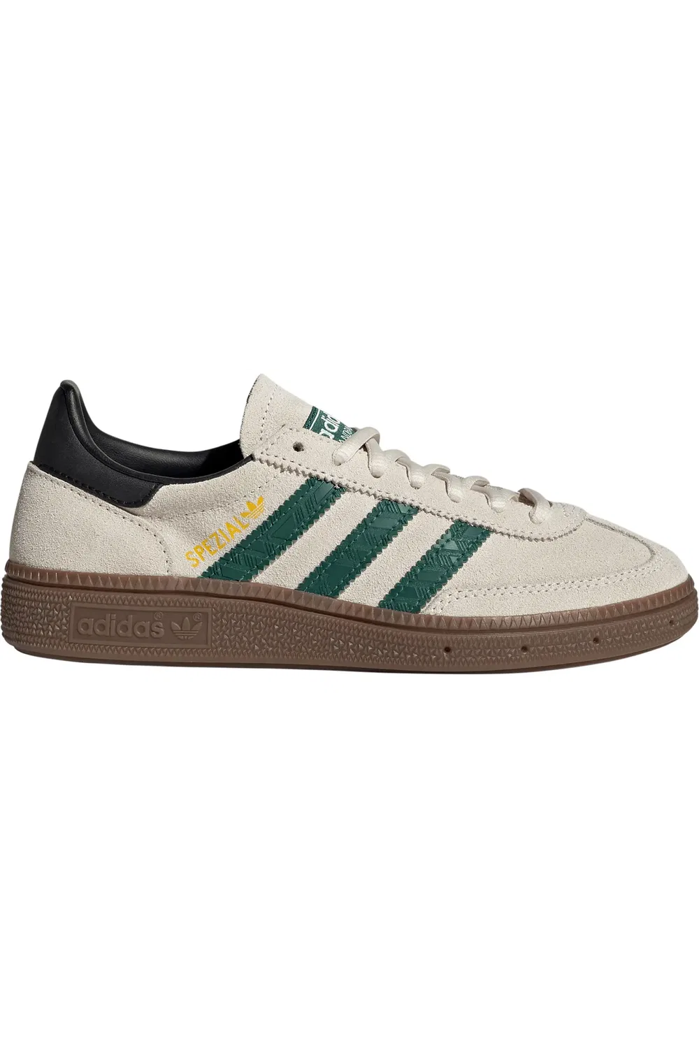 Кроссовки детские спортивные Handball Spezial adidas, Off White/Green/Gum — фото 3