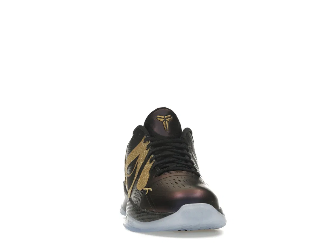 Детские кроссовки для баскетбола с высокой производительностью Nike Kobe 5, Eggplant/Black/Metallic Gold — фото 2