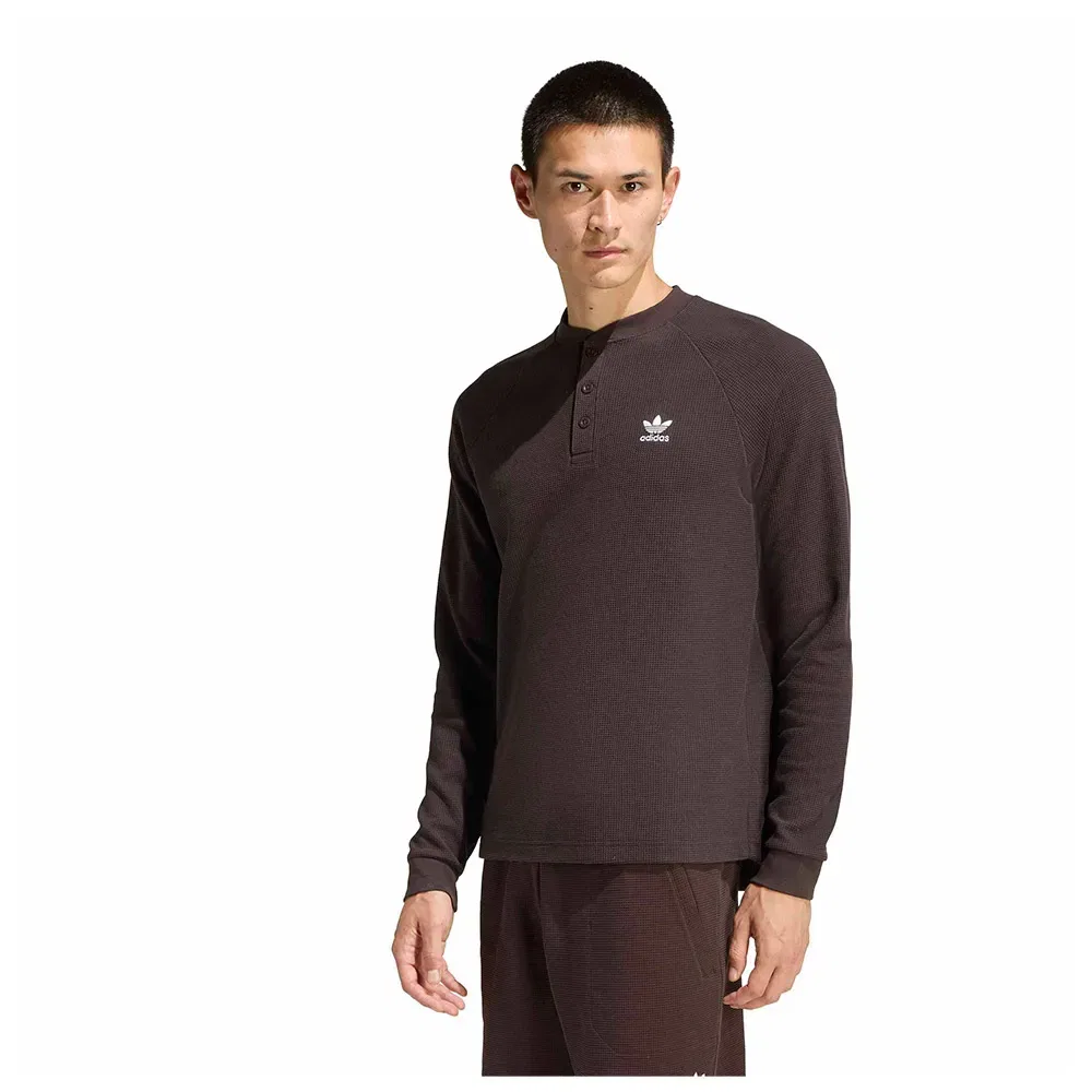 Футболка с длинным рукавом Trefoil Essentials Adidas Originals, коричневый