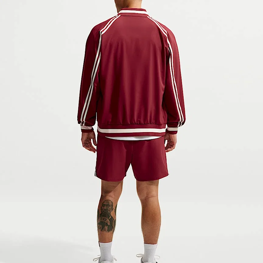Мужская куртка-бомбер с бейсбольным воротником Team Red/Light Ivory White Nike, Team Red/Light Ivory White — фото 4