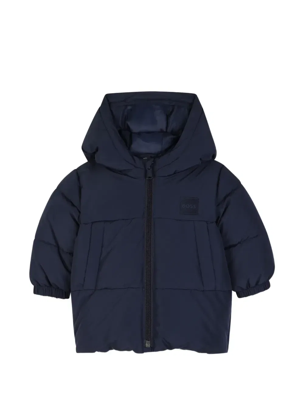 Стеганая куртка с капюшоном Boss Kidswear, синий