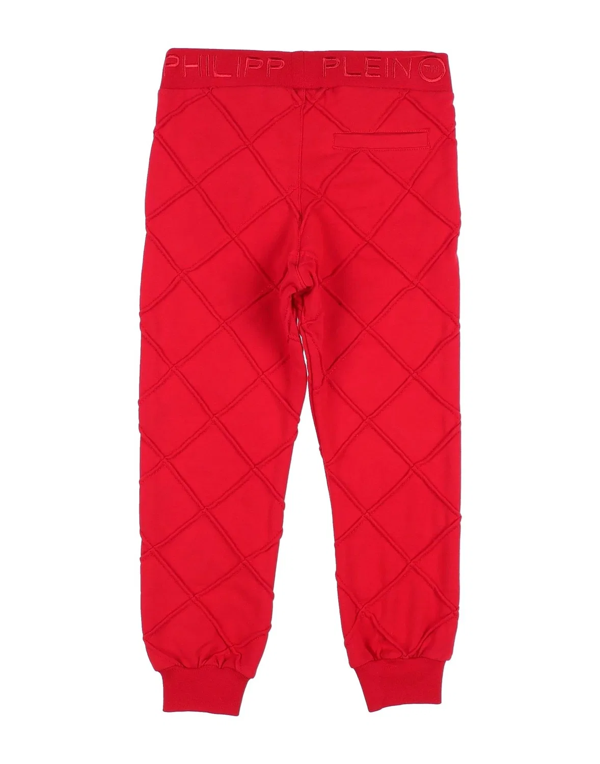 Детские штаны для мальчиков из флиса с логотипом Philipp Plein, красный — фото 2