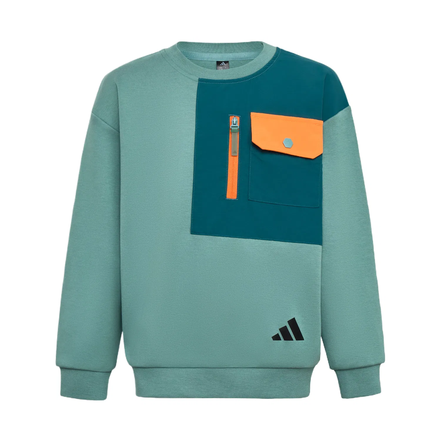 Детский свитшот с круглым вырезом Adidas, Steam Asphalt Gray