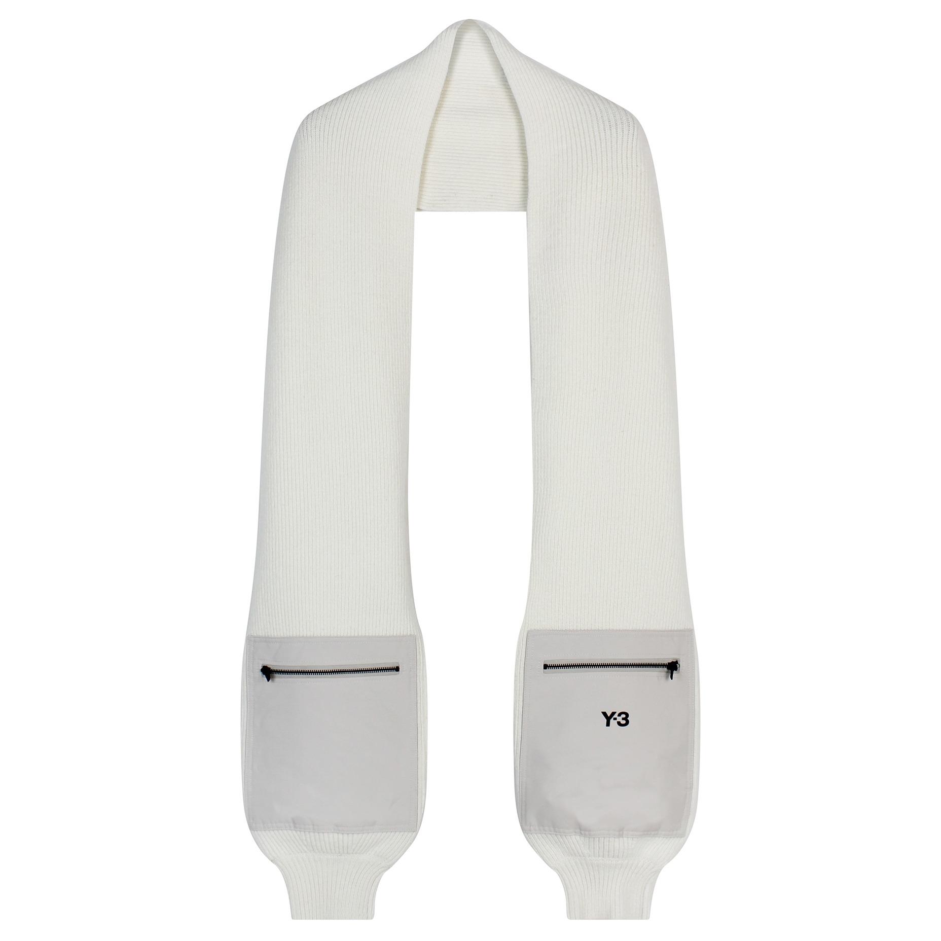 

Y-3 Шерстяной шарф Y 3 мужской белый, White