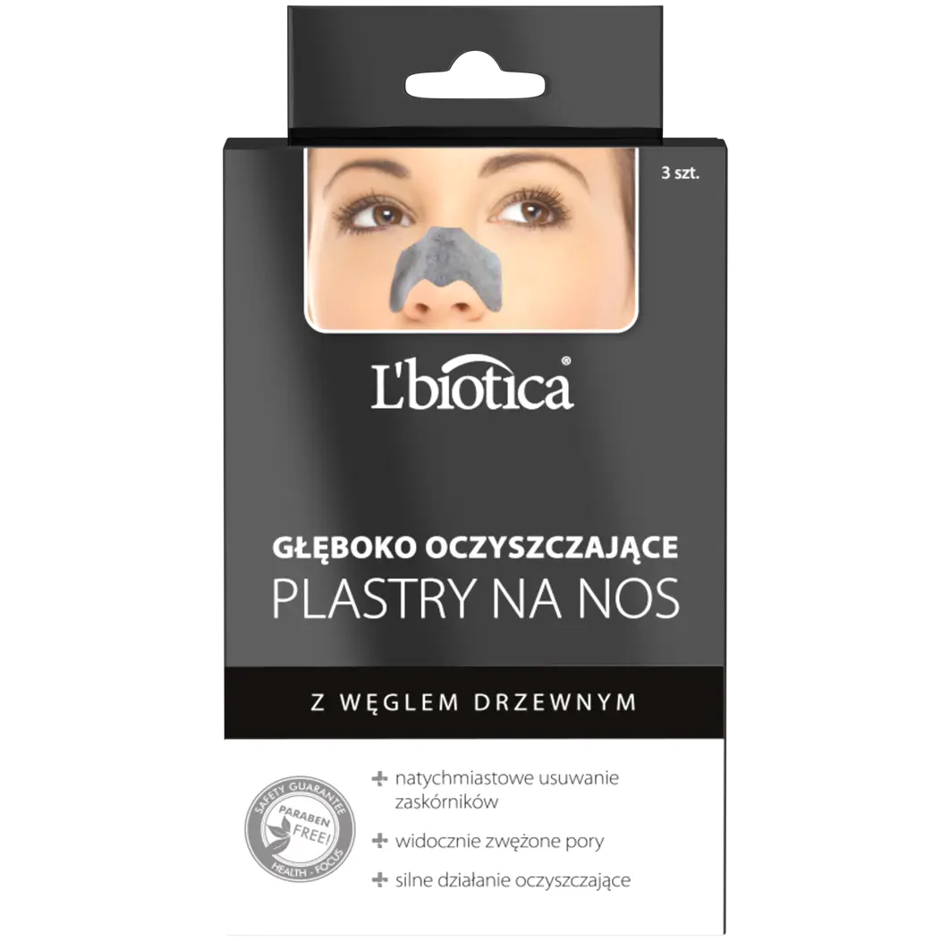 

L'biotica очищающие полоски для носа с углем, 3 шт/1 упаковка