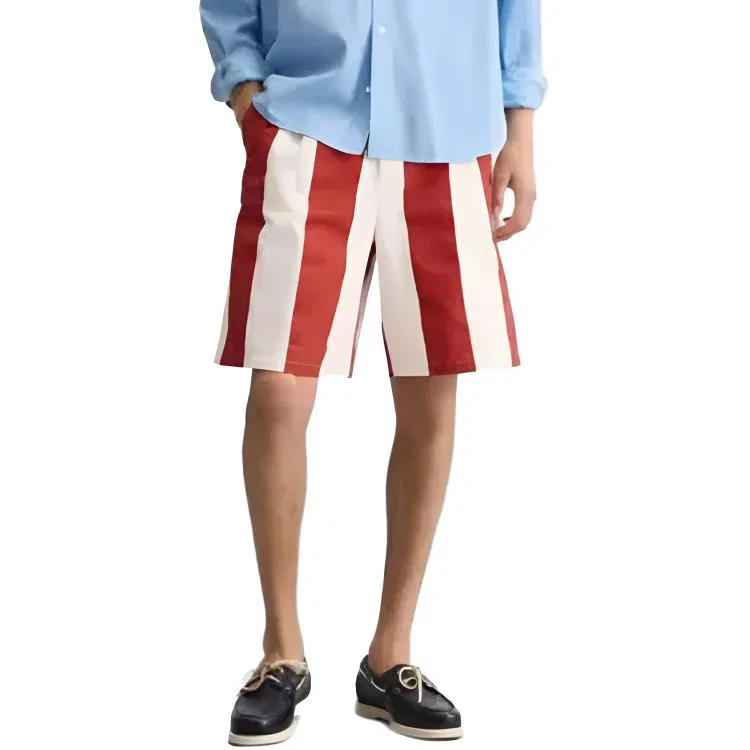 Мужские шорты Casual с принтом, ZARA, White/Red — фото 4