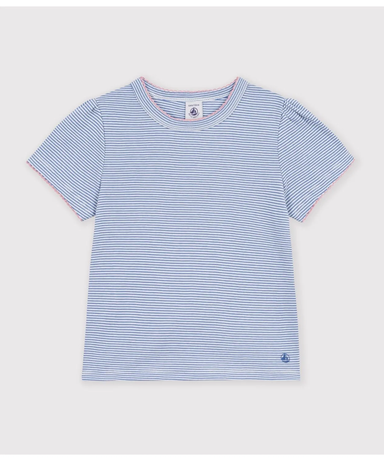 Детская футболка с принтом Миларе PETIT BATEAU, White/Blue