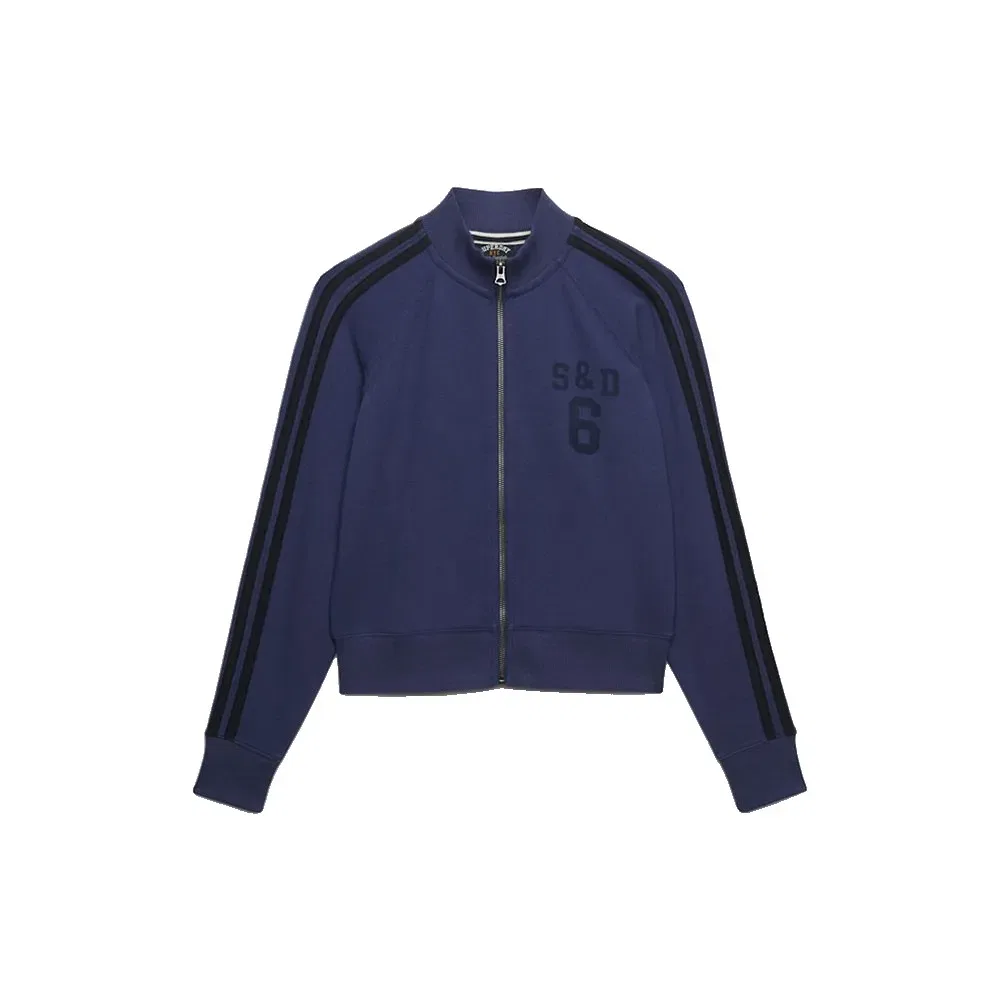 Худи с полной застежкой-молнией Athletic Essential Through Track Superdry, синий — фото 3