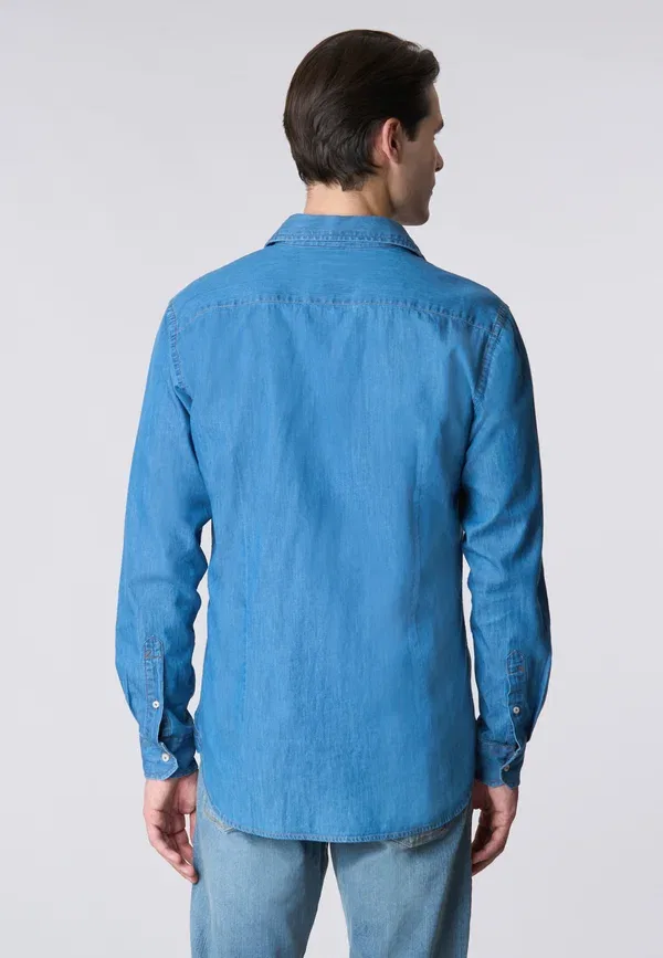 Рубашка джинсовая Shirt U.S. Polo Assn., blu, синий — фото 3