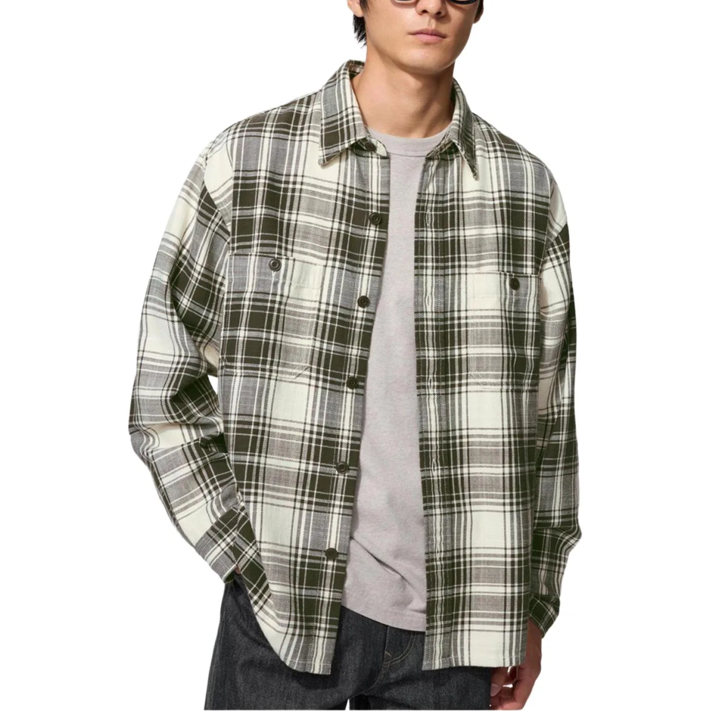 Мужская рубашка с воротником Ivory FW26 Shirts UNIQLO