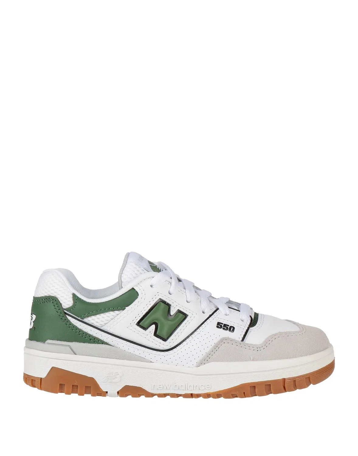 Кеды из кожи с принтом 550 New Balance, белый
