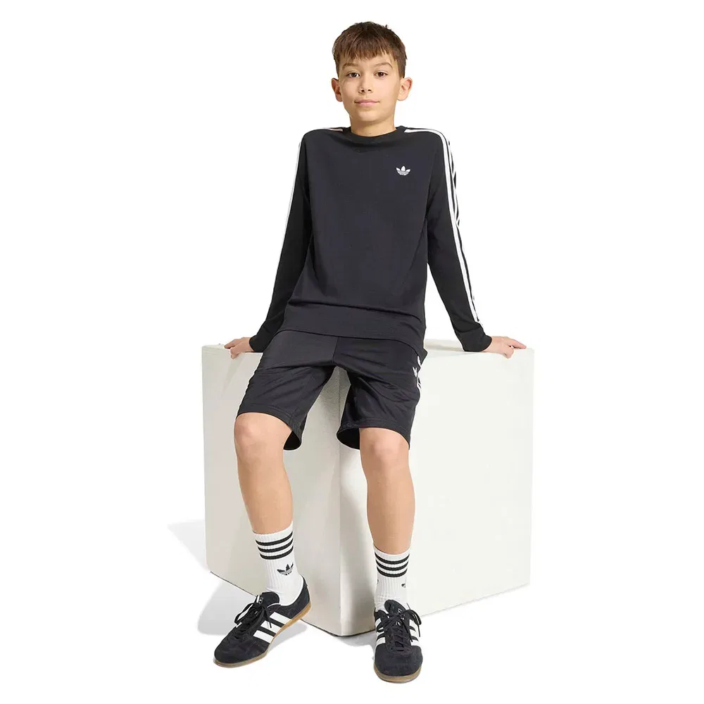 Футболка с длинным рукавом 3 Stripe Adidas Originals, черный — фото 4