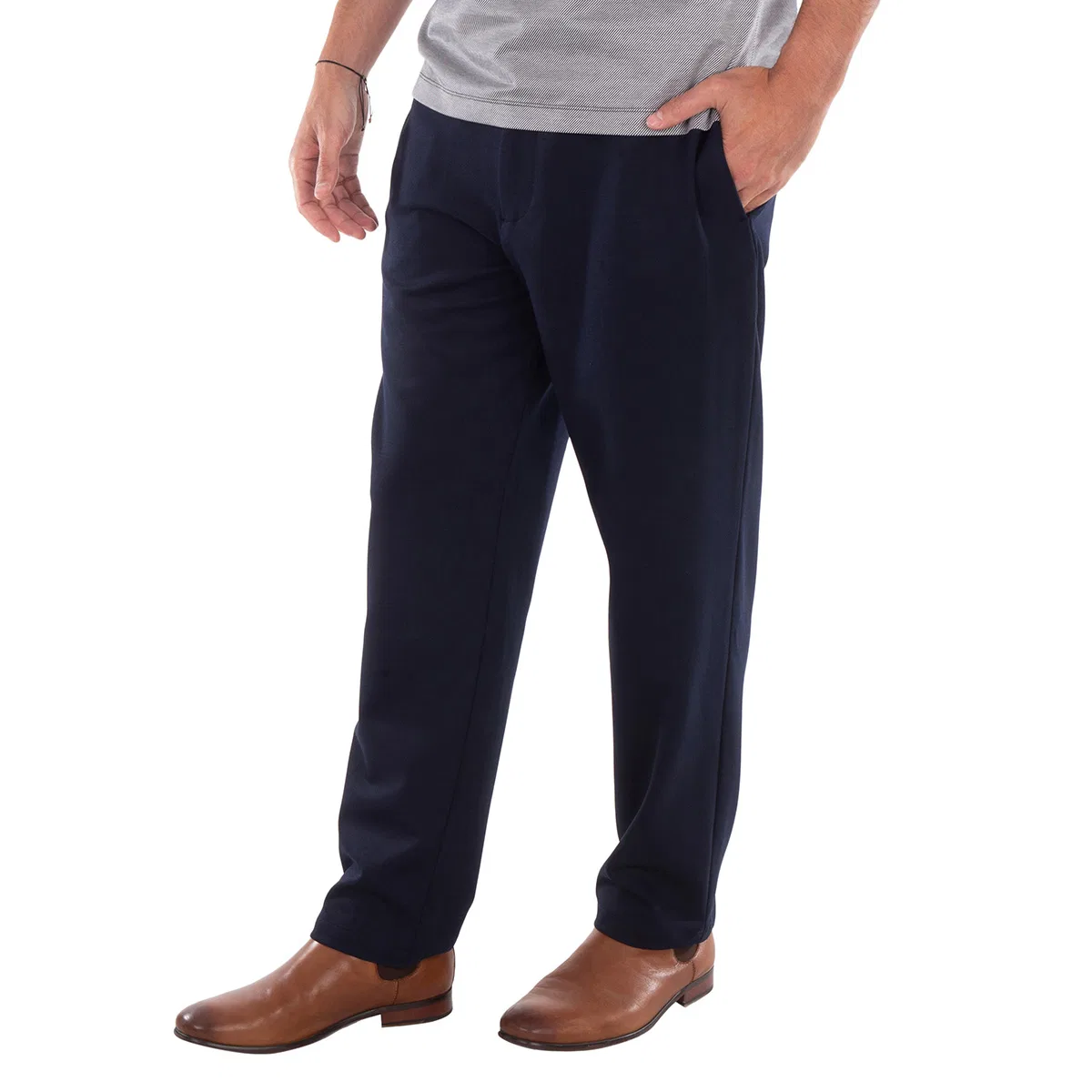 Брюки прямого кроя с заутюженной стрелкой Emporio Armani, Blue — фото 2