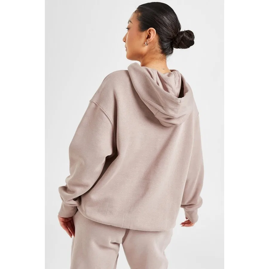 Женский oversize худи с капюшоном Phoenix Fleece Nike, Коричневый — фото 2