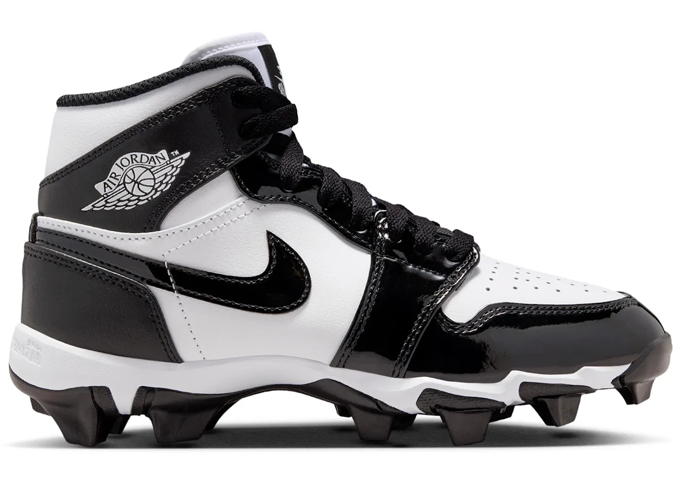 Детские бутсы Jordan 1 Mid Cleat, White/Black/Black