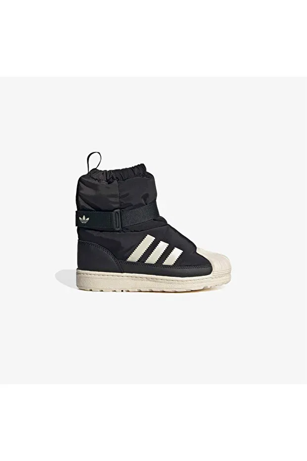 Детские ботинки для девочек на плоской подошве Superstar 360 kids Adidas, Black