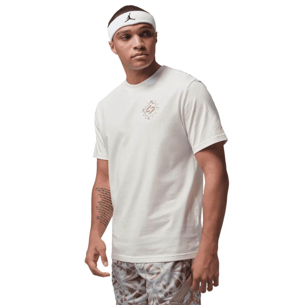 Мужская футболка с коротким рукавом Dri-FIT SPT Jordan, цвет Sail/Khaki