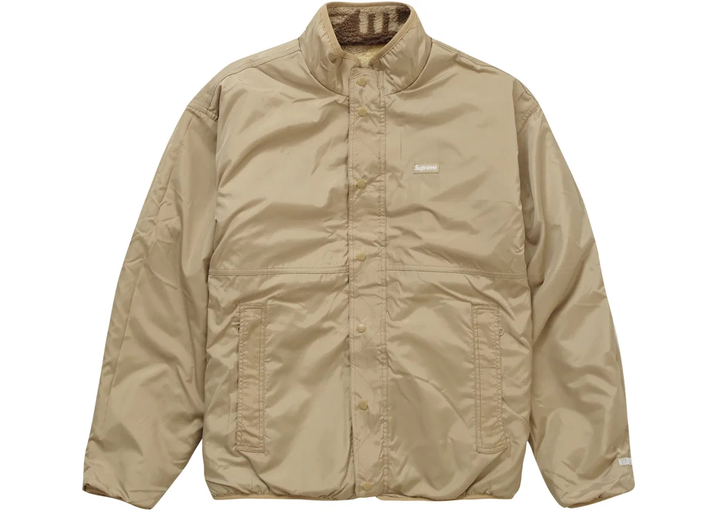 Мужская куртка с принтом Supreme Geo Reversible WINDSTOPPER Fleece Jacket, Tan — фото 3