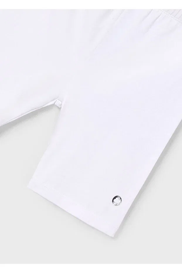Детские леггинсы для девочек хлопковые Basic Capri Tights Mayoral, White — фото 3