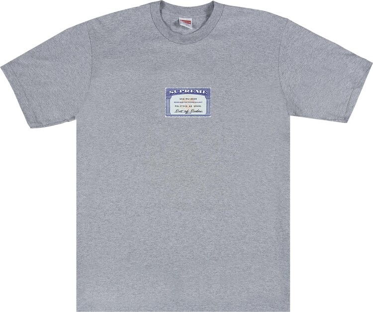 

Футболка Supreme Social Tee 'Heather Grey', серый