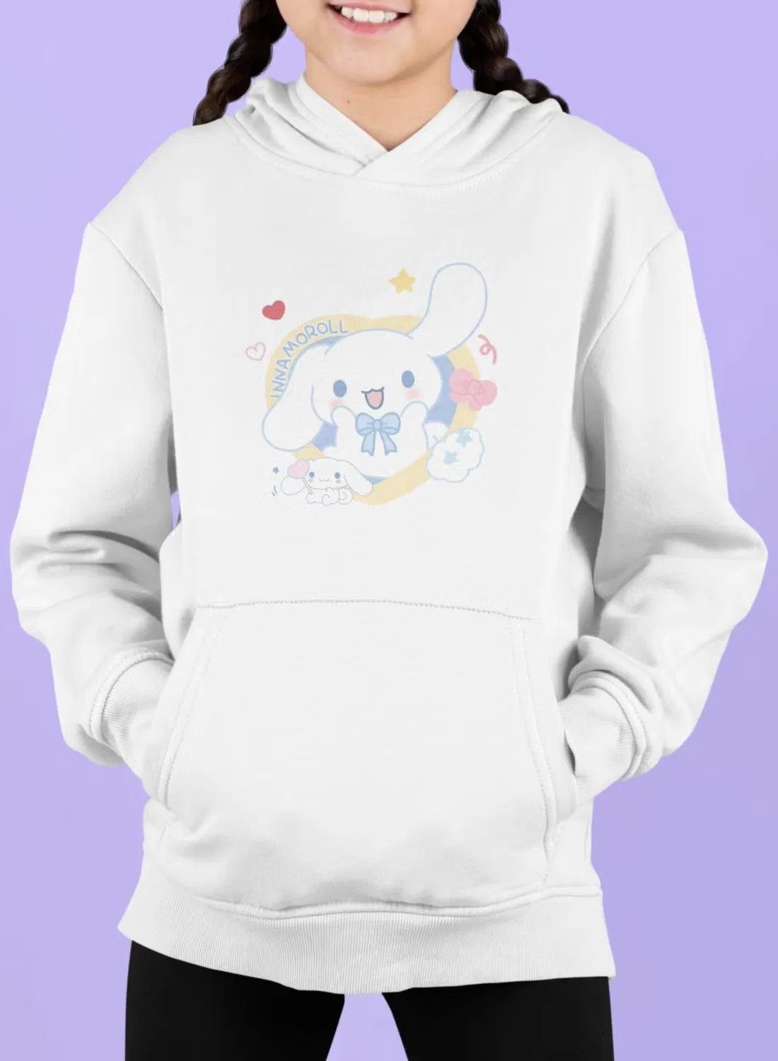 Худи с принтом Cinnamoroll Zoom, белый