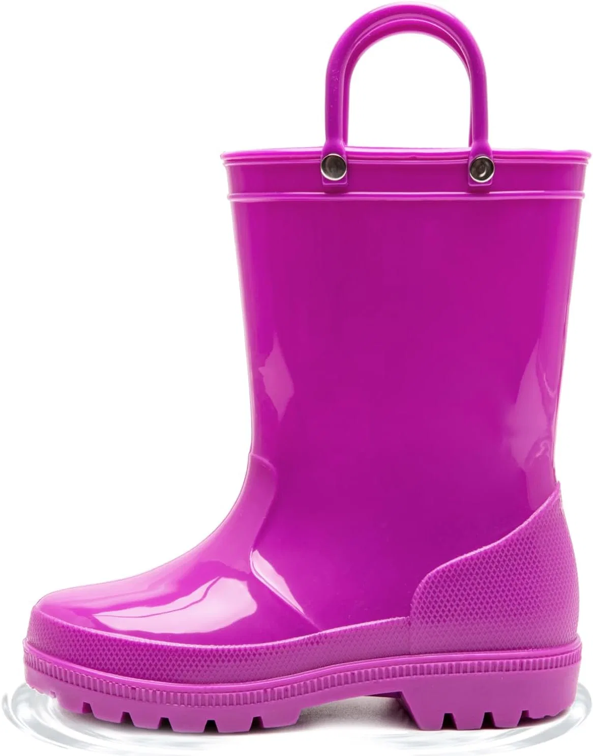 Детские дождевые сапоги для девочек с принтом HugRain, Pink Purple