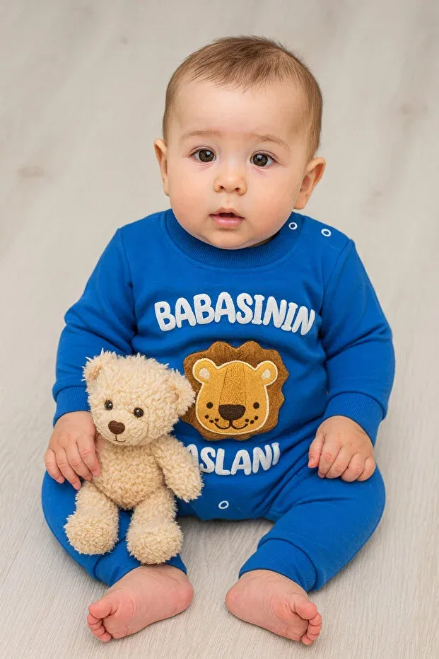 Детский комбинезон для мальчиков с длинным рукавом с принтом Aki Moda Kids, Blue