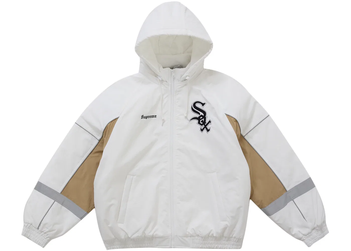 Мужская куртка с принтом Supreme Chicago White Sox Stadium Jacket, White