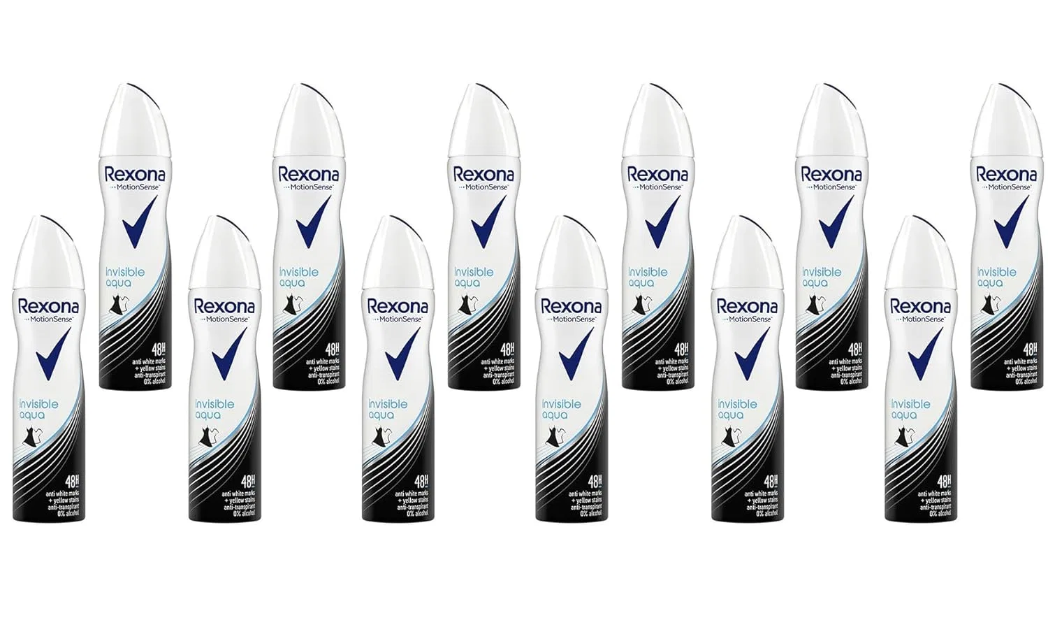 Дезодорант-антиперспирант Rexona Motionsense Invisible Aqua, 150 мл, набор 12 шт