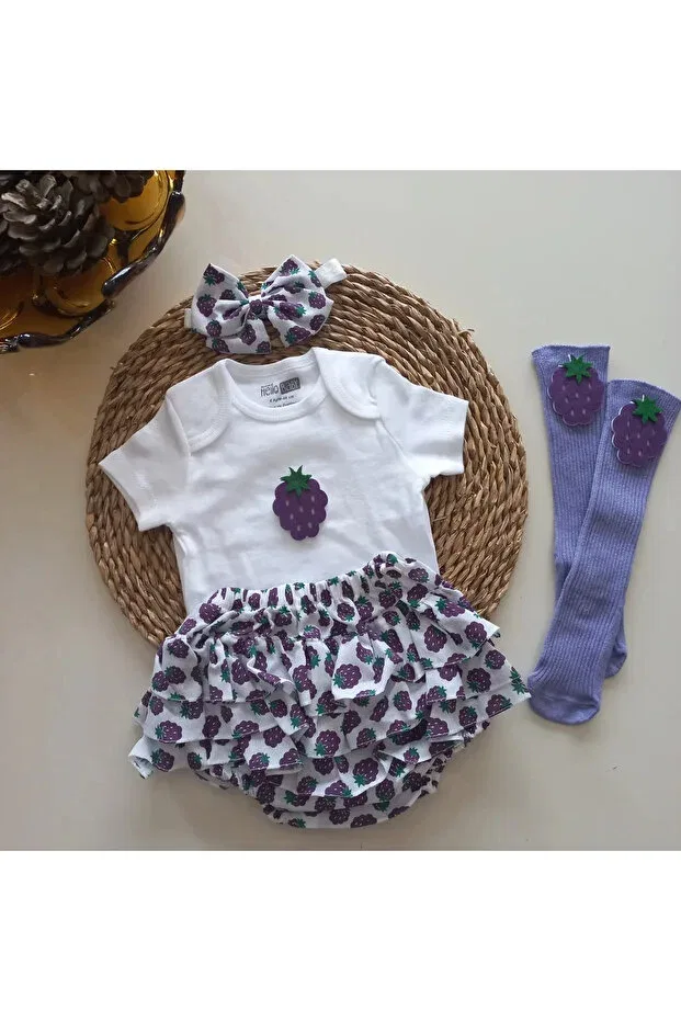 Детский комплект для девочек с узором Mars Baby, Lila