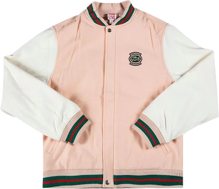 

Куртка Supreme x Lacoste Wool Varsity Jacket 'Peach', оранжевый
