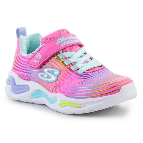 Детские кроссовки со светящейся подошвой Skechers S-lights, Rosa