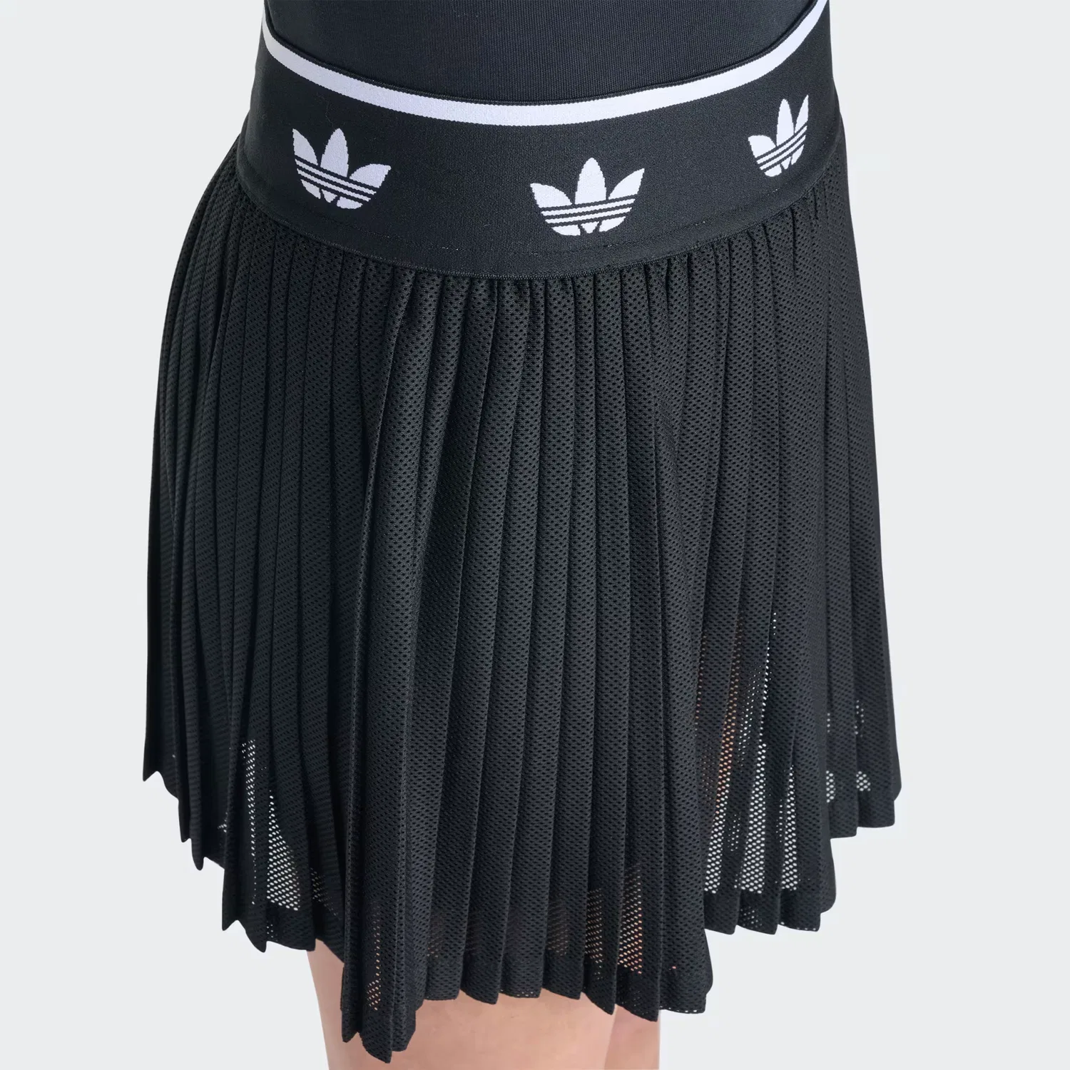 Детская юбка-шорты из сетки с принтом Originals Trefoil Adidas Originals, черный — фото 3