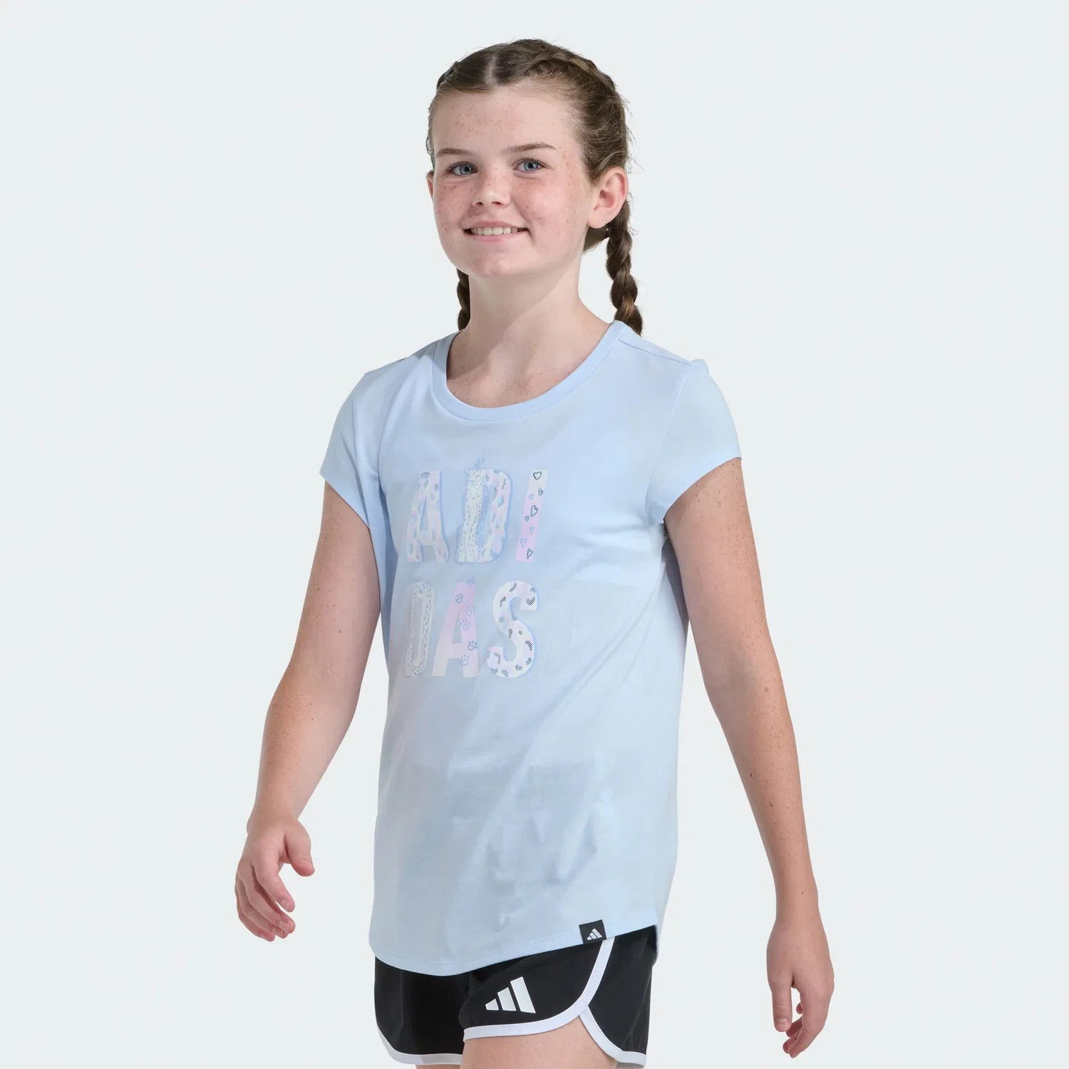 Детская футболка с коротким рукавом adidas, Clear Sky