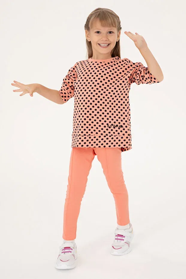 Детские леггинсы для девочек однотонные U.S. Polo Assn., Salmon