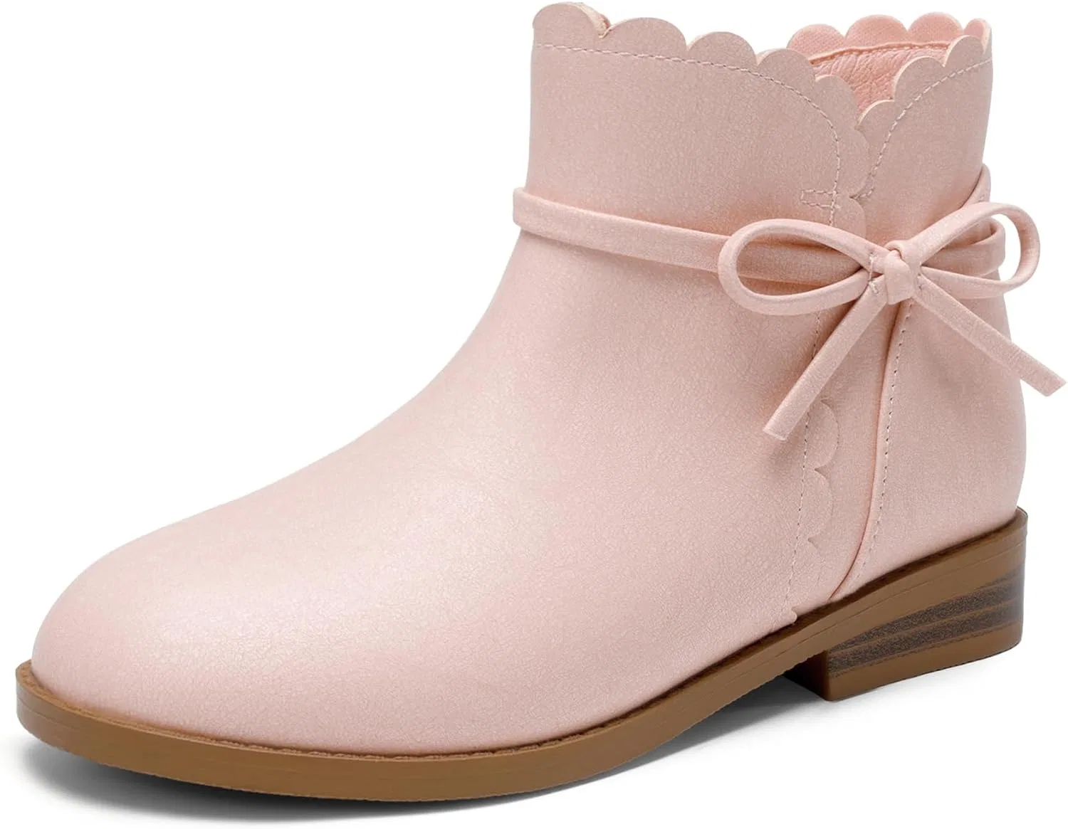 Детские ботинки для девочек с боковой молнией DREAM PAIRS, Pink