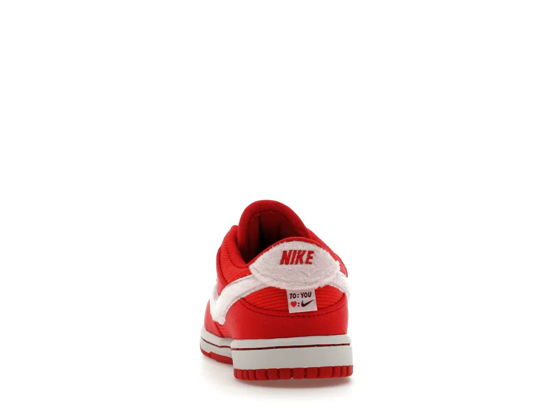 Детские кроссовки повседневные Nike Dunk Low Nike, Fire Red/Pink Foam/Light Crimson/White/Team Red — фото 4