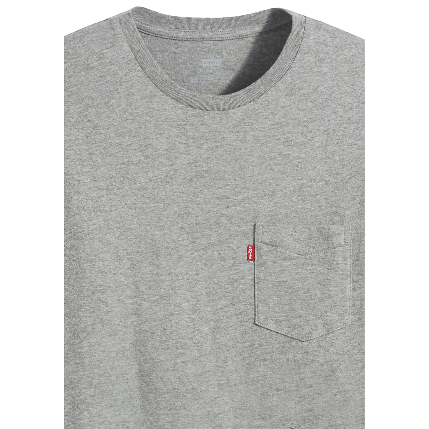 Мужская футболка с нагрудным карманом Levi's, Mid Tone Grey Heather — фото 4