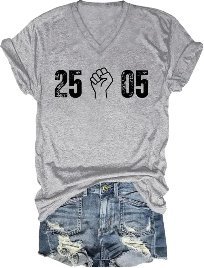 Футболка с принтом V-образным вырезом Unisex, Grey