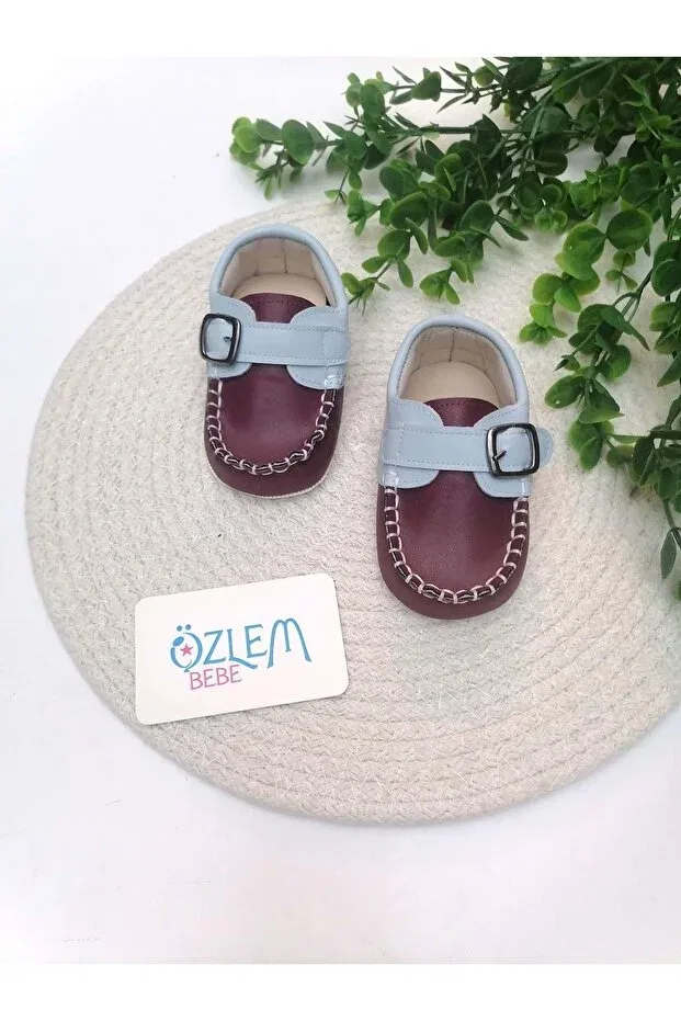 Детские пинетки для мальчиков из искусственной кожи Özlem Bebe, Burgundy