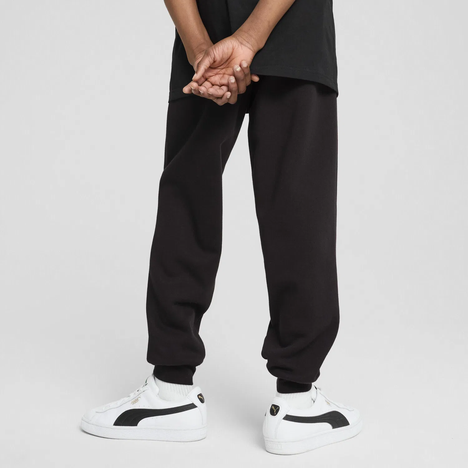 Детские спортивные штаны из флиса ESS No. 1 Logo Fleece-Jogginghose Jungen Puma, Schwarz Weiss — фото 3
