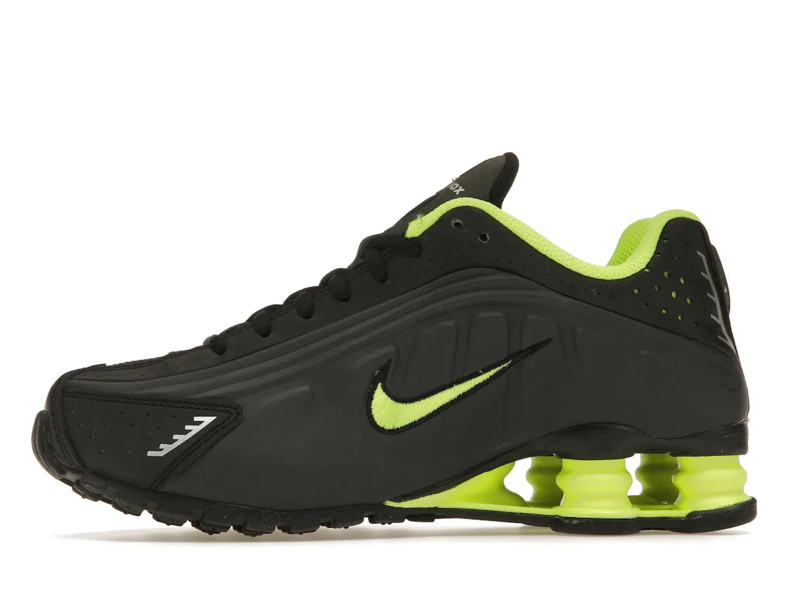 Детские кроссовки Lifestyle Nike Shox R4, Black/Anthracite/Metallic Silver/Volt — фото 3