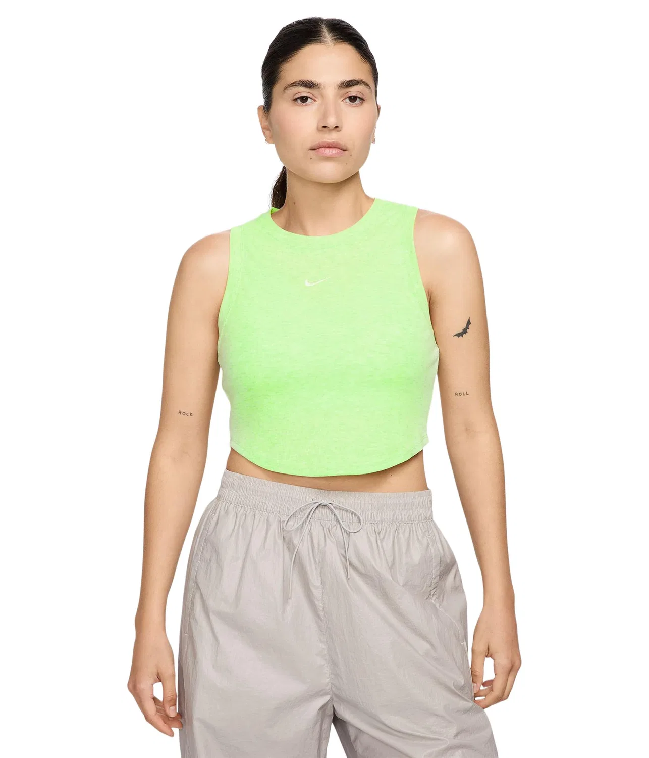 Женский топ без рукавов Nike Sportswear Essentials NIKE, Barely Volt/Heather/Sail
