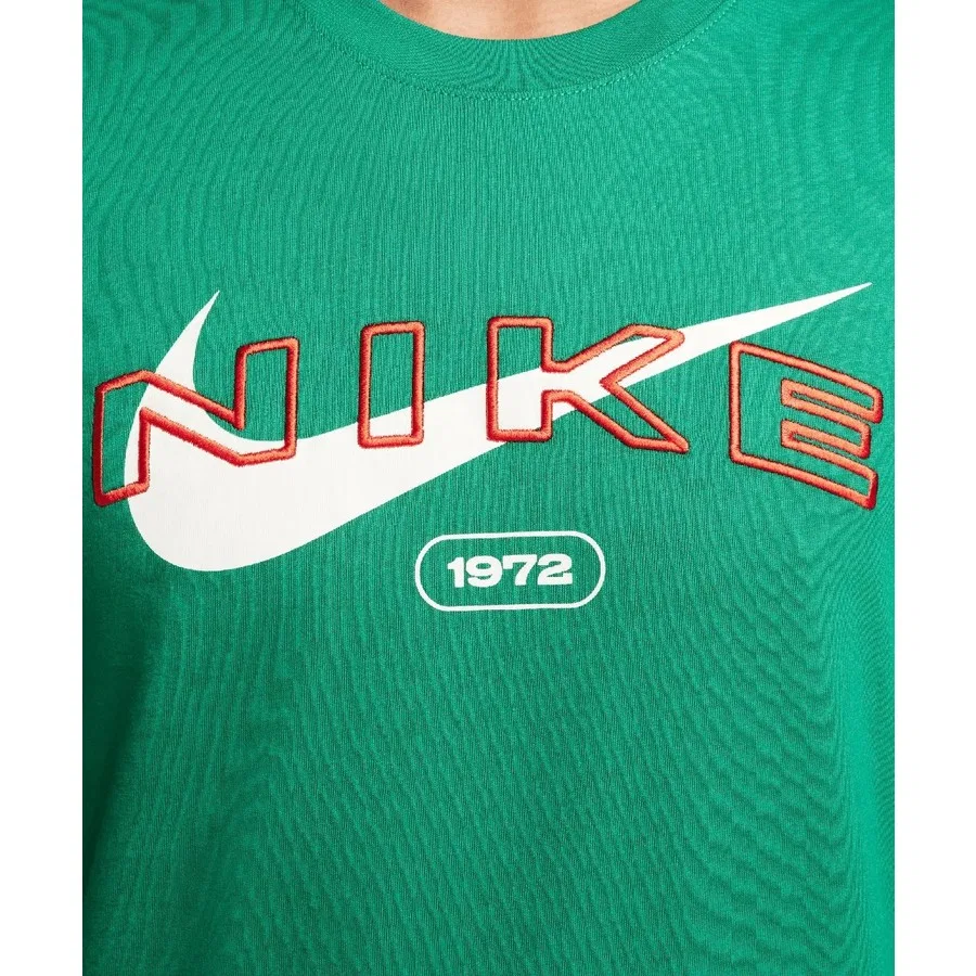 Футболка спортивная хлопковая Nike, Зеленый — фото 3