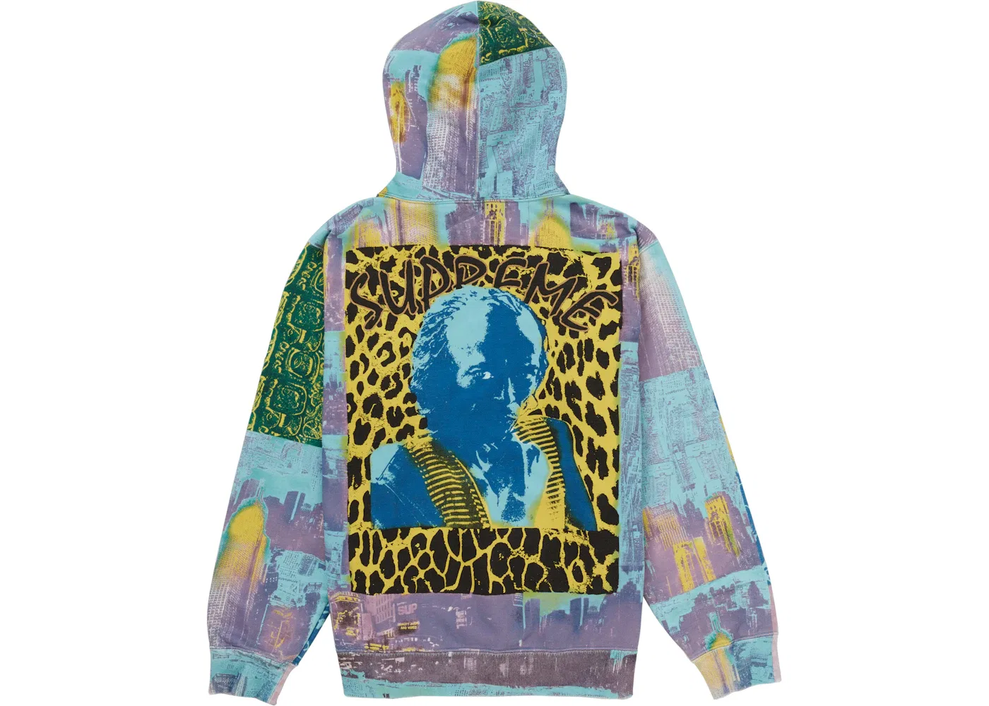 Мужская худи с капюшоном с принтом Hooded Sweatshirt Supreme, Blue — фото 2