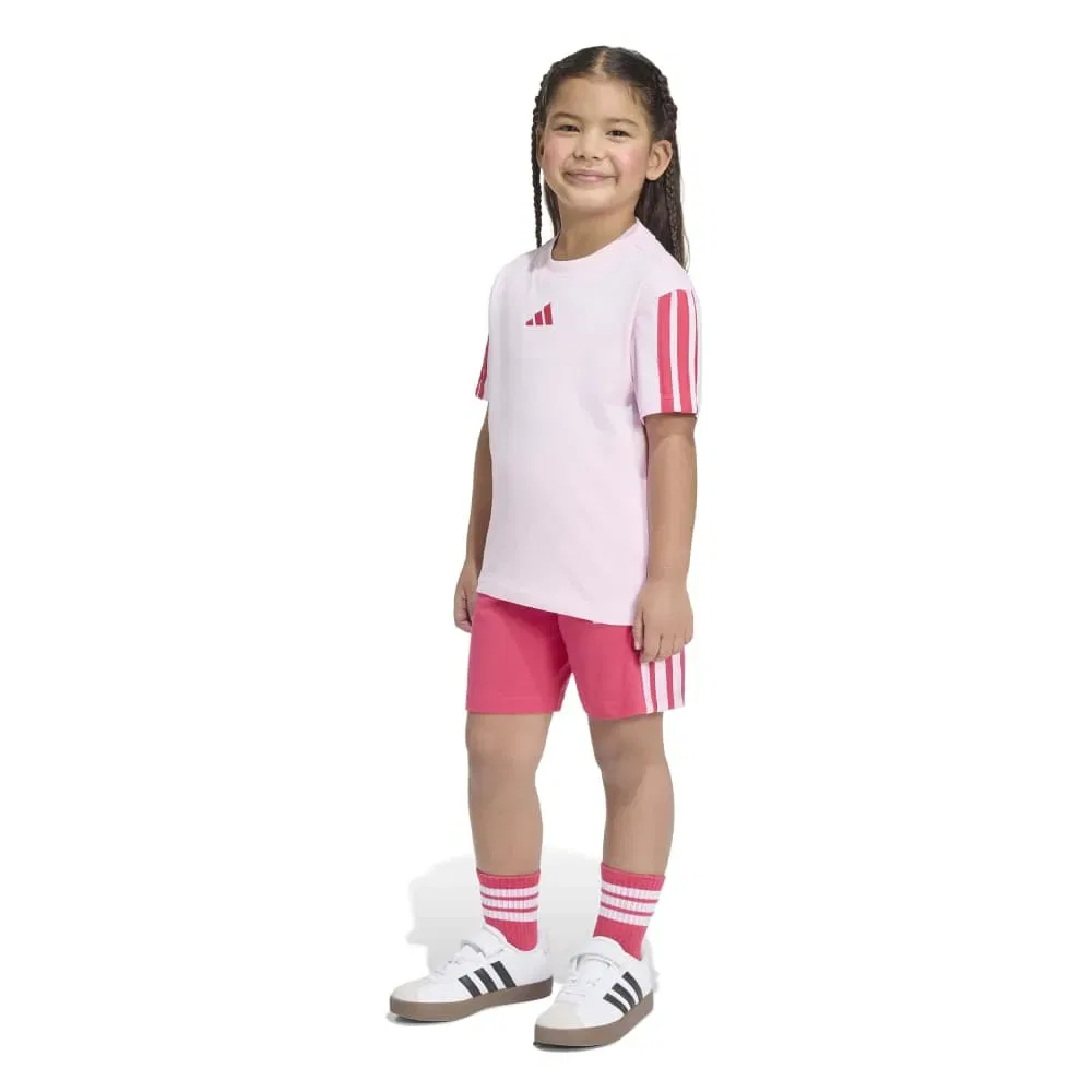Детский комплект для девочек с принтом Essentials Adidas, Pink