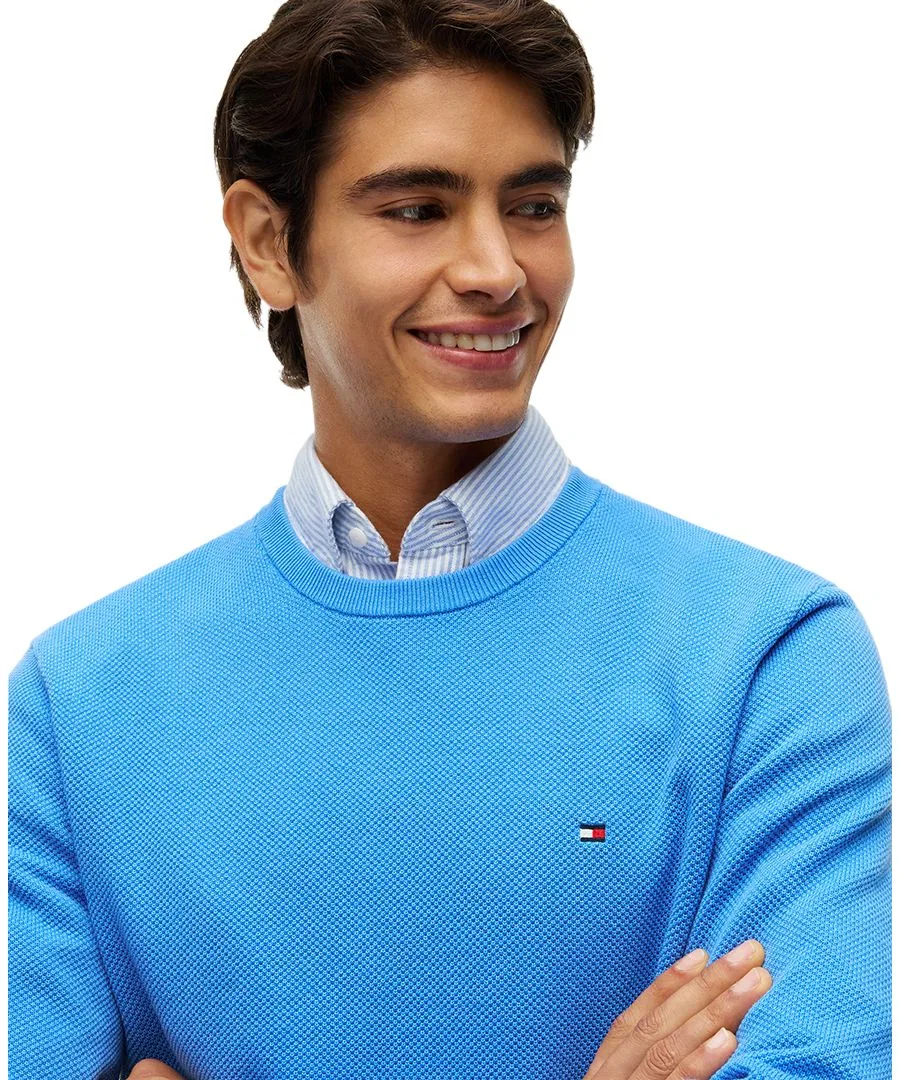 Свитшот Essential Texture из хлопка Tommy Hilfiger, Blue Spell — фото 3