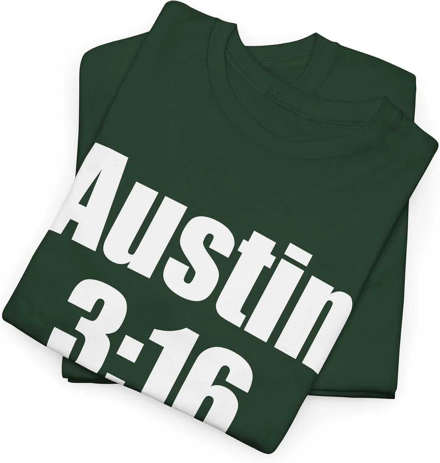Футболка с принтом Stone Cold Steve Austin 3:16 Gildan 5000, Forest Green — фото 2